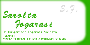 sarolta fogarasi business card